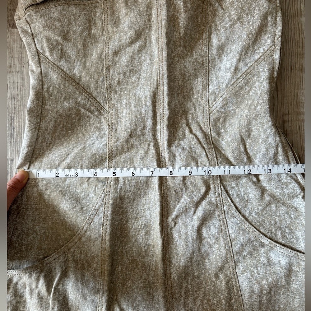 ZARA PRINTED LINEN BLEND JUMPSUIT - SIZE S - BRAND NEW WITH TAG - Picture 3 of 15